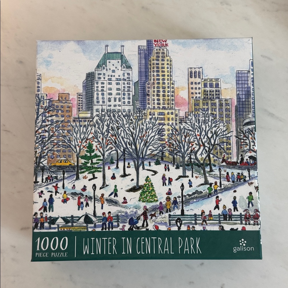 Winter in Central Park Puzzle by Michael Storrings